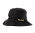 Gucci Leather Bucket Hat, &pound;250, Accessories, Black, Canvas/Leather, Front view